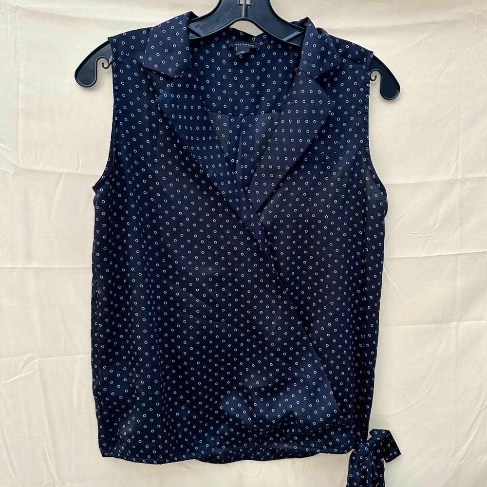 Ann Taylor faux wrap tank blouse